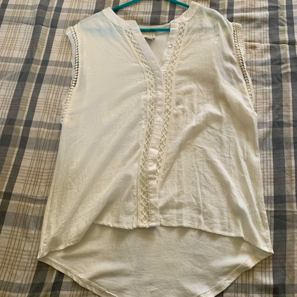 A New Day White Blouse